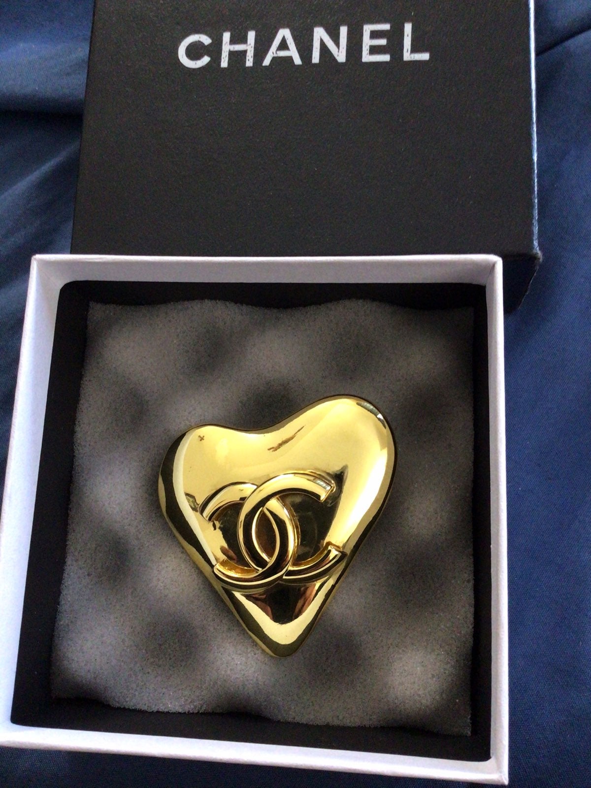 1993 Vintage Chanel Heart Brooch