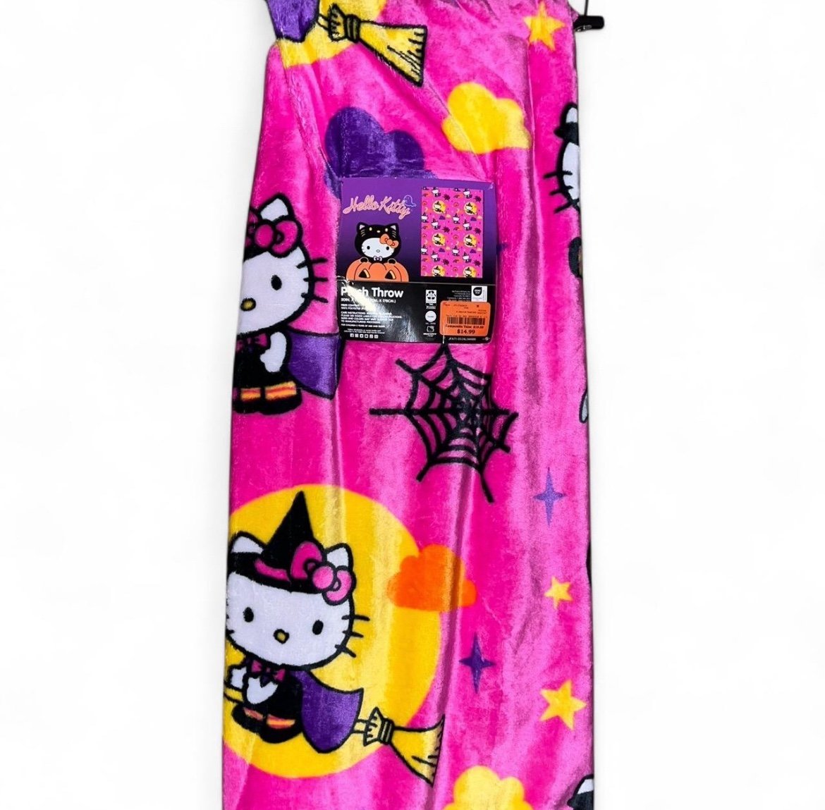 Hello Kitty pink witch blanket