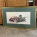 Vintage 80s Glynda Turley iris basket ii art print signed numbered framed matted
