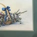 Vintage 80s Glynda Turley iris basket ii art print signed numbered framed matted