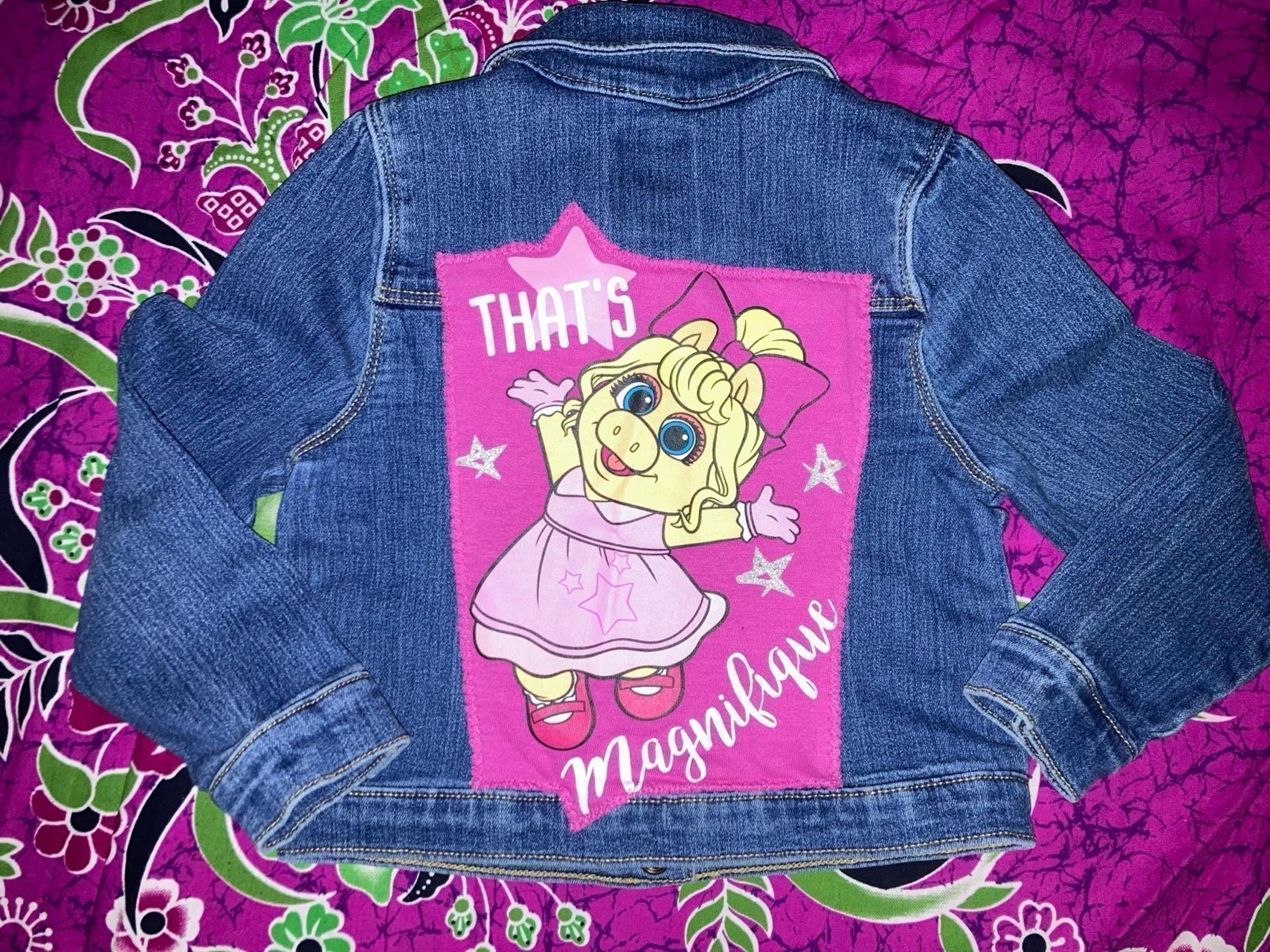 Girls 3T Gymboree Denim Jacket with Miss Piggy