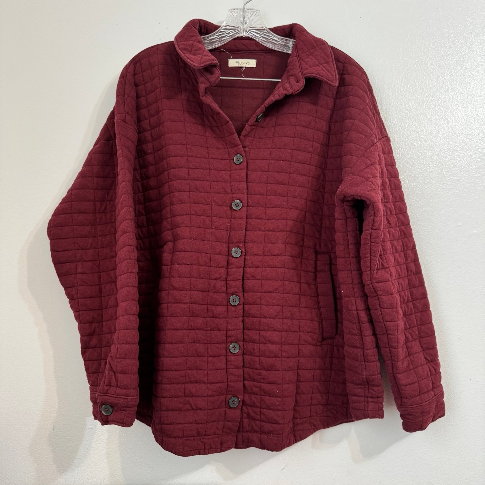 Madewell Quilted Jacket in Cabernet