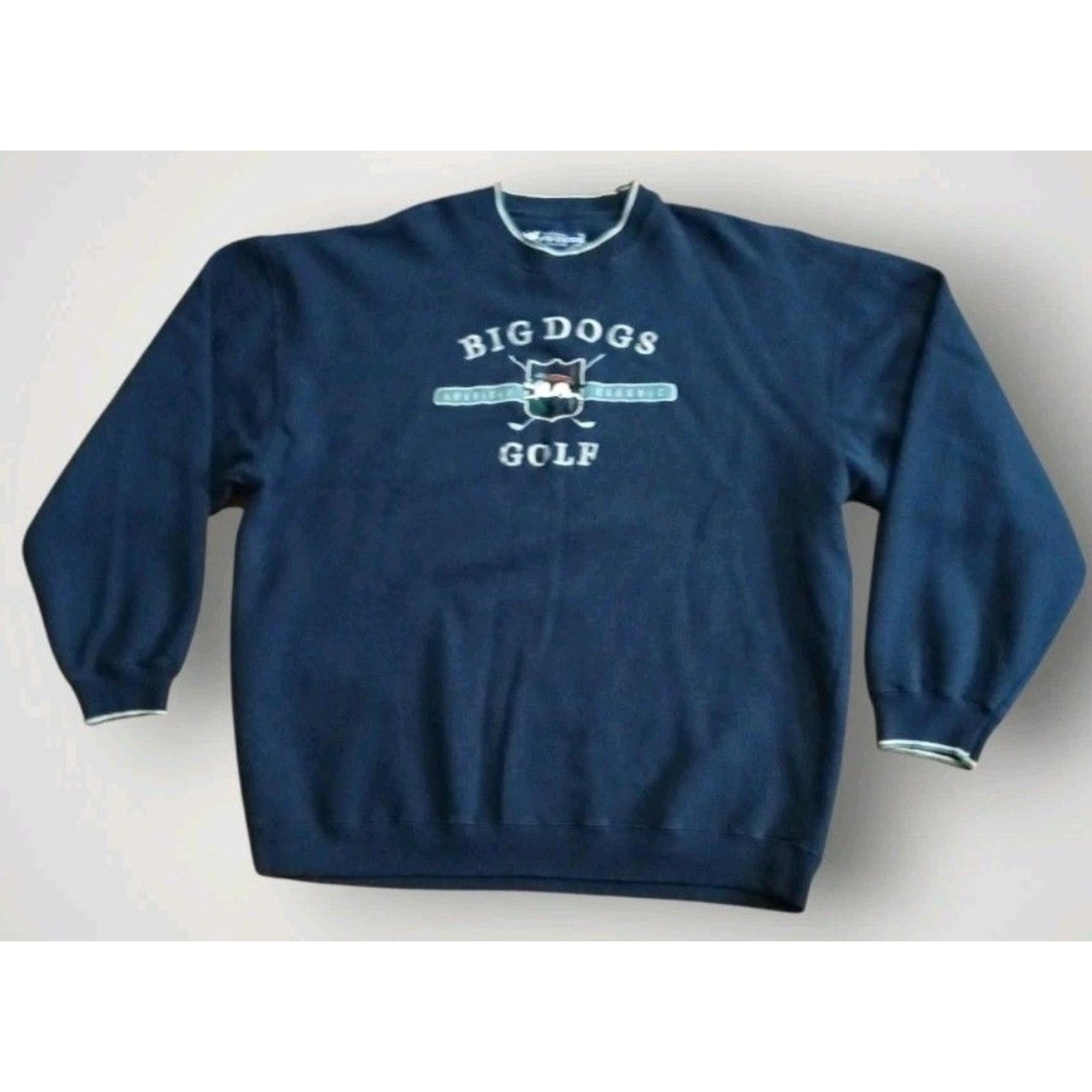 Big Dogs Golf American Classic Embroidered Sweatshirt Navy Size L