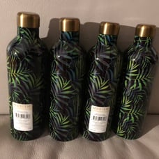 Modish Australia Midnight Palm Drink Bottle Steel Thermos 600 ML 4pk