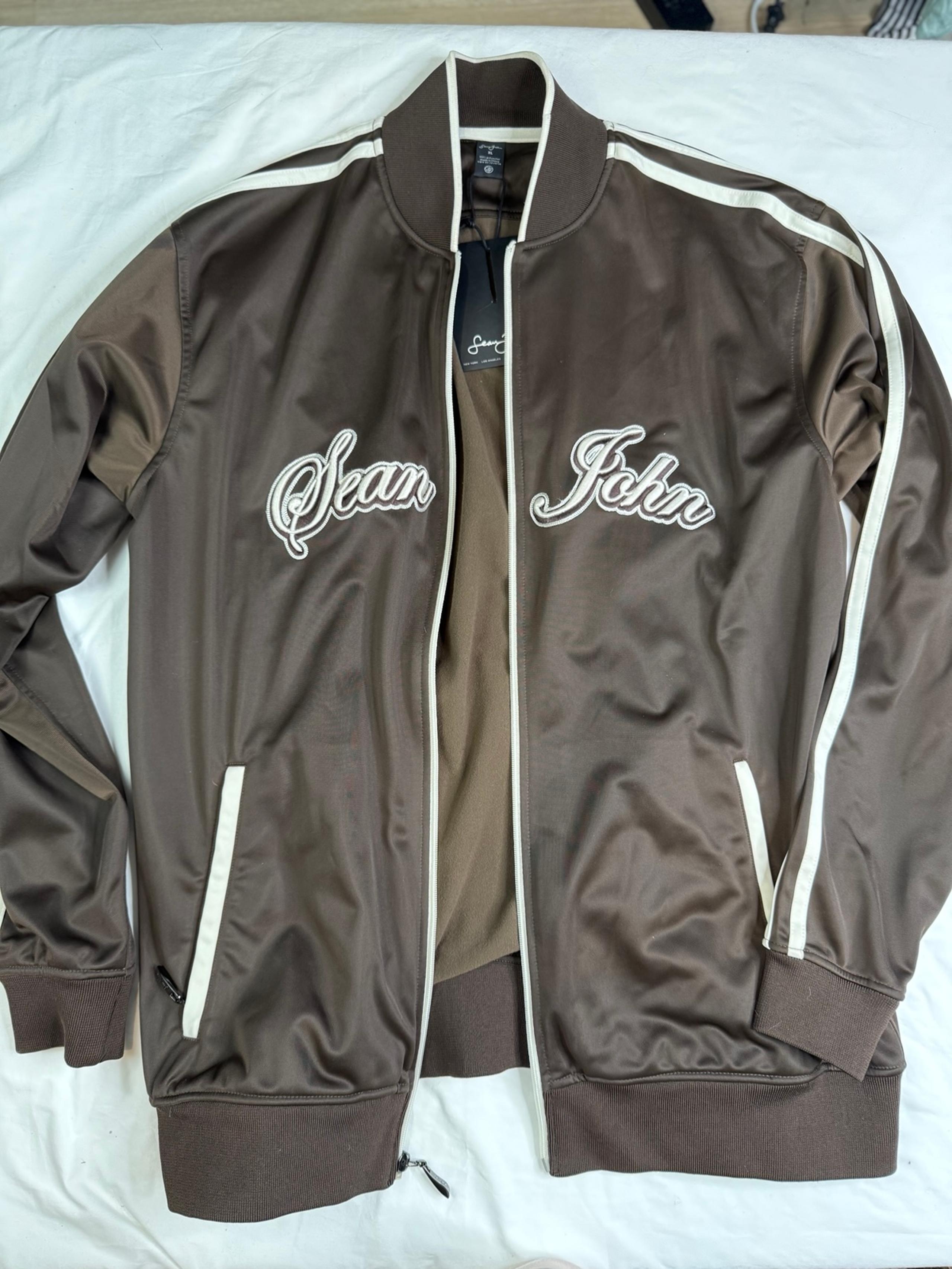 Sean Jean Mens Varsity Jacket Sweater Full Zip Panther Jacket Sz XL A050425