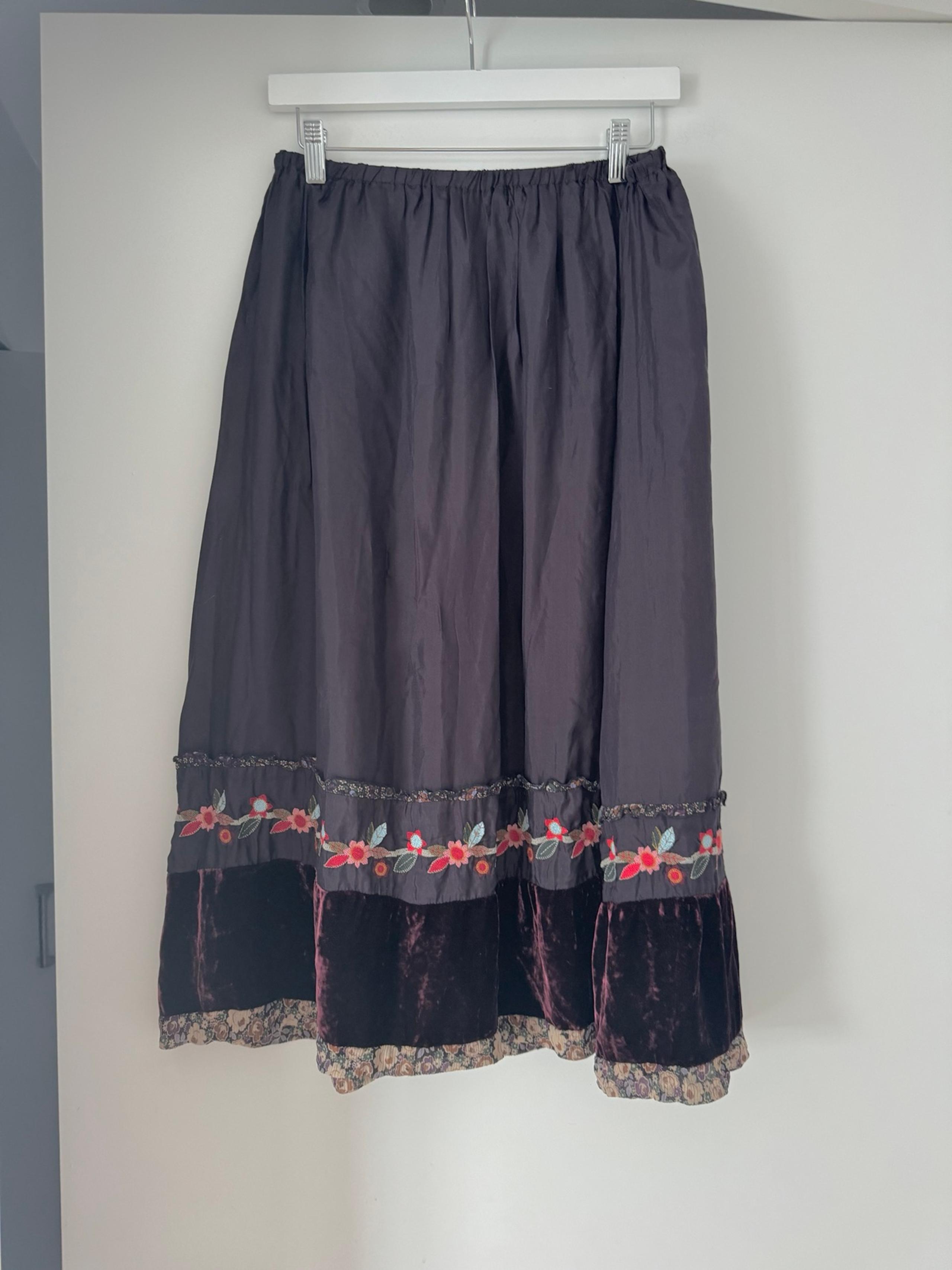 Johnny Was Embroidered Maxi Skirt
