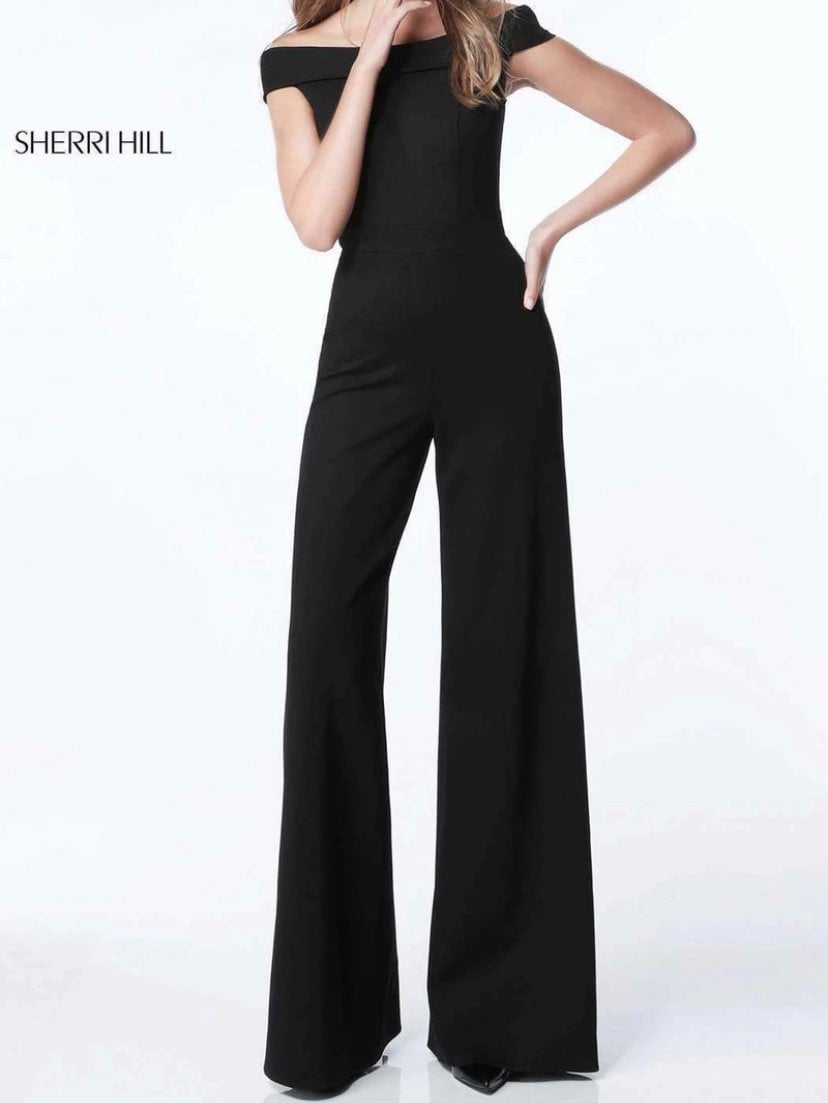 Black sherri hill jumpsuit