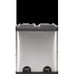 ☆16 Gallon 2 Compartment Kitchen Trash Can & Recycling Bin, Silver