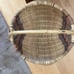 Large Wicker Buttocks Gods Eye Farmhouse Egg Gathering Basket Bent wood handle