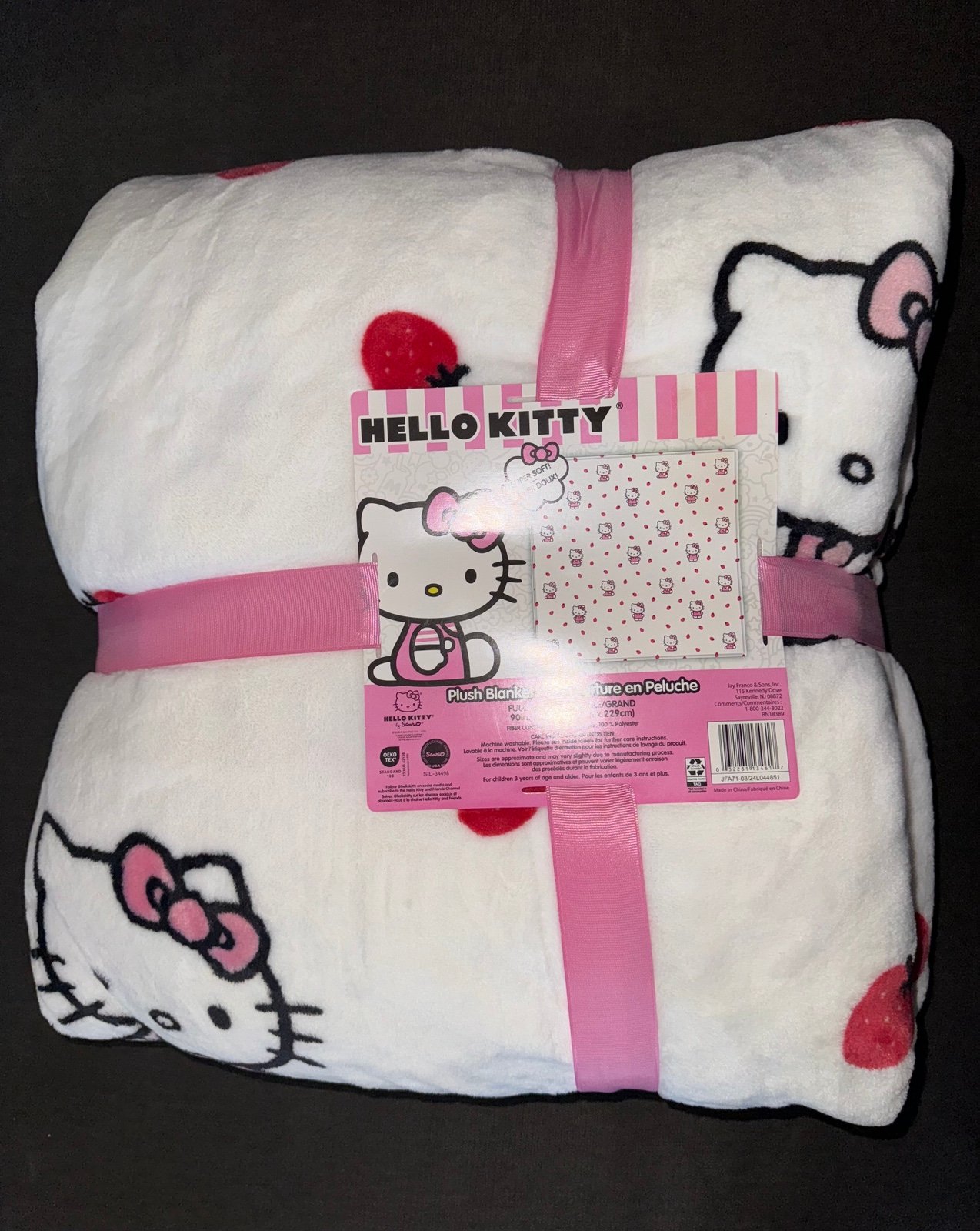 Hello Kitty Blanket - strawberries