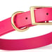 PINK Viper Biothane Waterproof Collar - Brass Hardware 20 -24