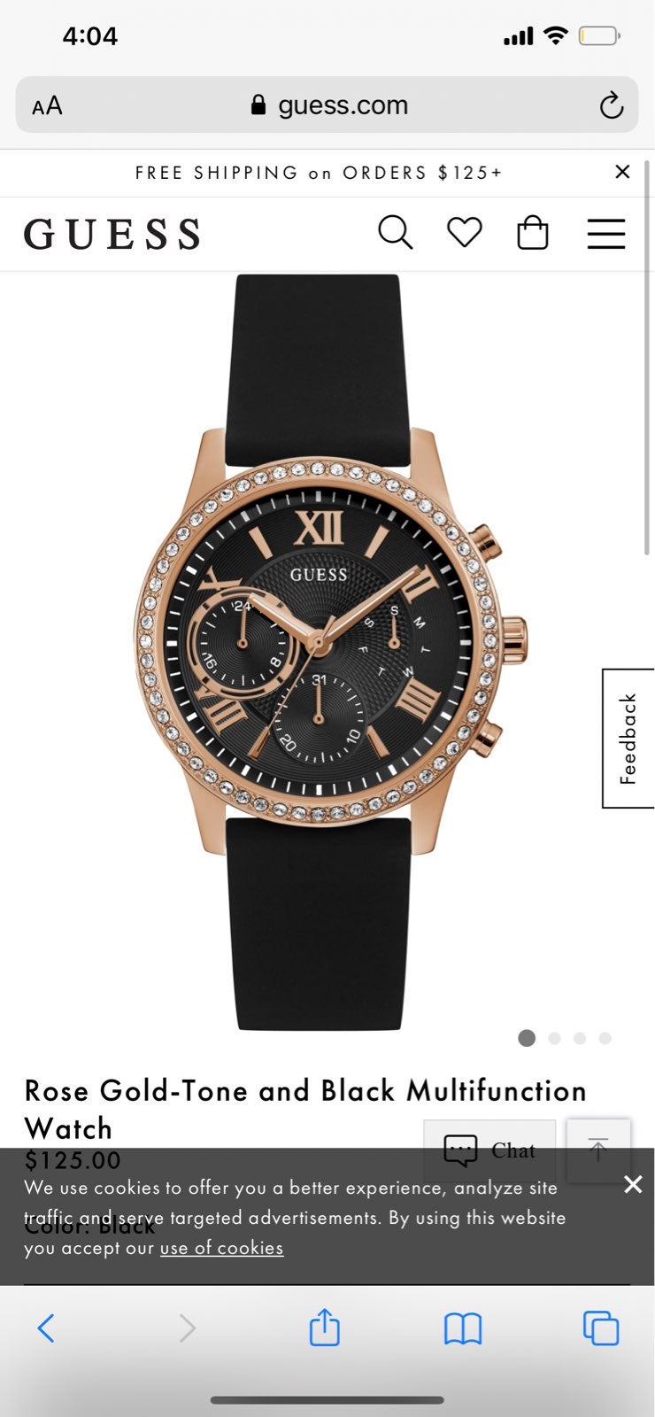 Rose Gold-Tone and Black Multifunction Watch