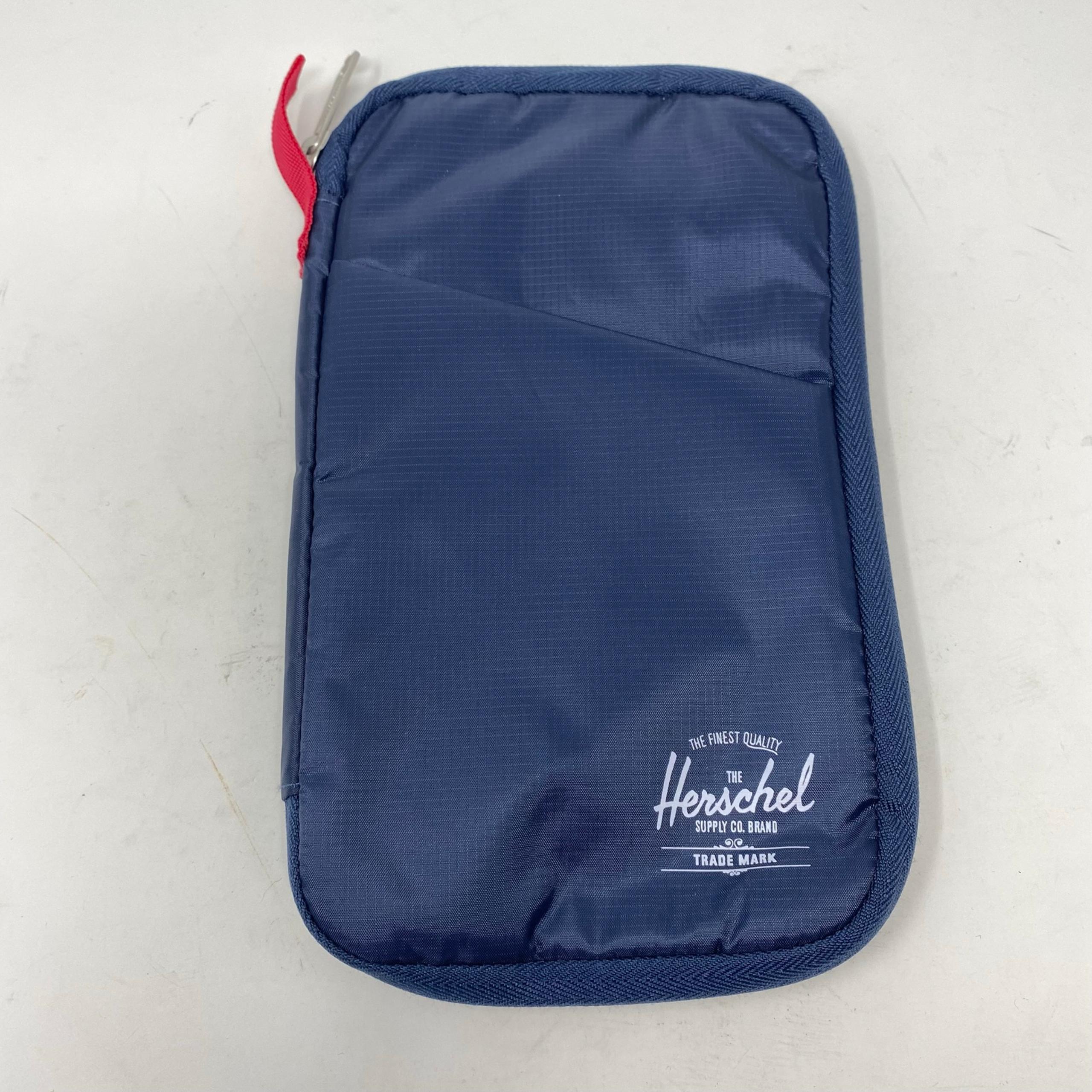 Herschel Supply Co Travel Wallet Navy Blue Red