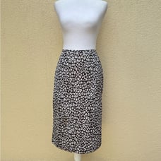 Lafayette 148 brown and white leopard animal print pencil skirt