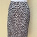 Lafayette 148 brown and white leopard animal print pencil skirt