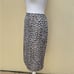 Lafayette 148 brown and white leopard animal print pencil skirt