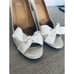 Vintage Stuart Weitzman Cream White Bow Heels 7