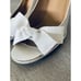 Vintage Stuart Weitzman Cream White Bow Heels 7