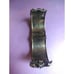 Vintage Chunky Silver Metallic Flower Hinged Cuff Bracelet Art Deco