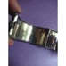 Vintage Chunky Silver Metallic Flower Hinged Cuff Bracelet Art Deco