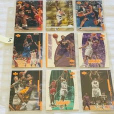 LOT OF 9 BASKETBALL TRADING CARDS. MINT CONDITION. Includes a KOBE BRYANT Card.