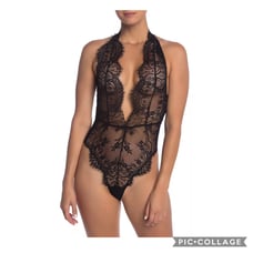 Free People Show Bodysuit Black XS