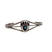 Southwestern Sterling Silver 925 & Turquoise Bear Paw Cuff Bracelet 6.5''