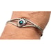 Southwestern Sterling Silver 925 & Turquoise Bear Paw Cuff Bracelet 6.5''