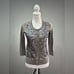 Gray Talbots Sequin Front Cardigan Size S EUC