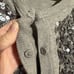 Gray Talbots Sequin Front Cardigan Size S EUC