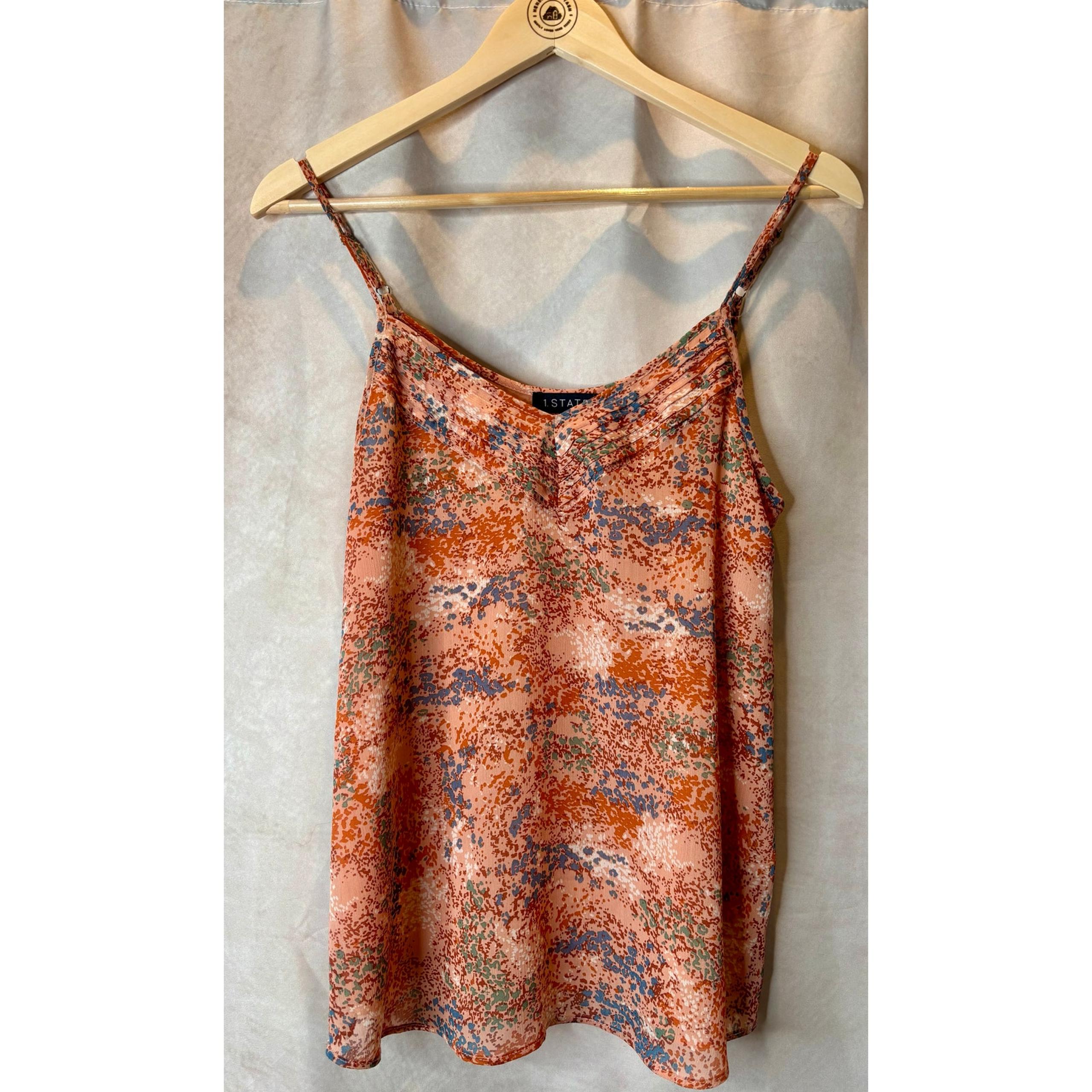 1. State Women's Printed V-Neck Sleeveless Cami Top NWOT