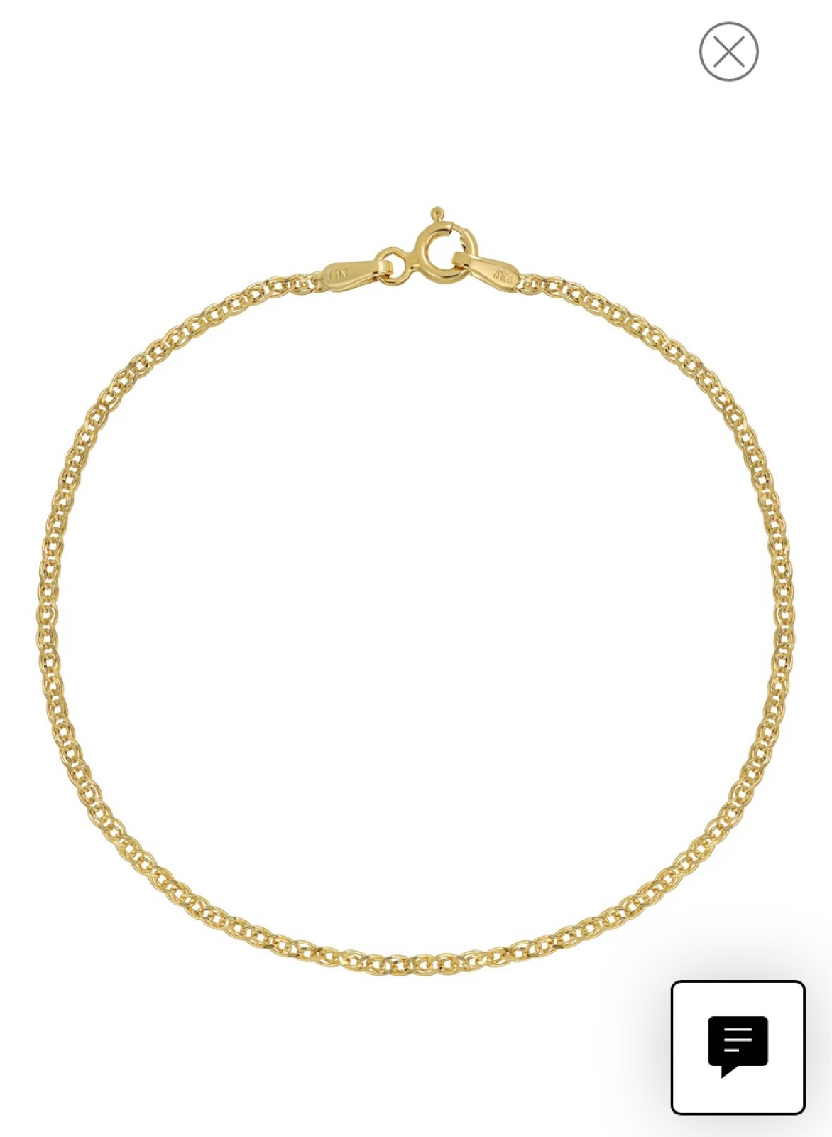 14K Gold Double Curb Chain Bracelet newest BONY LEVY