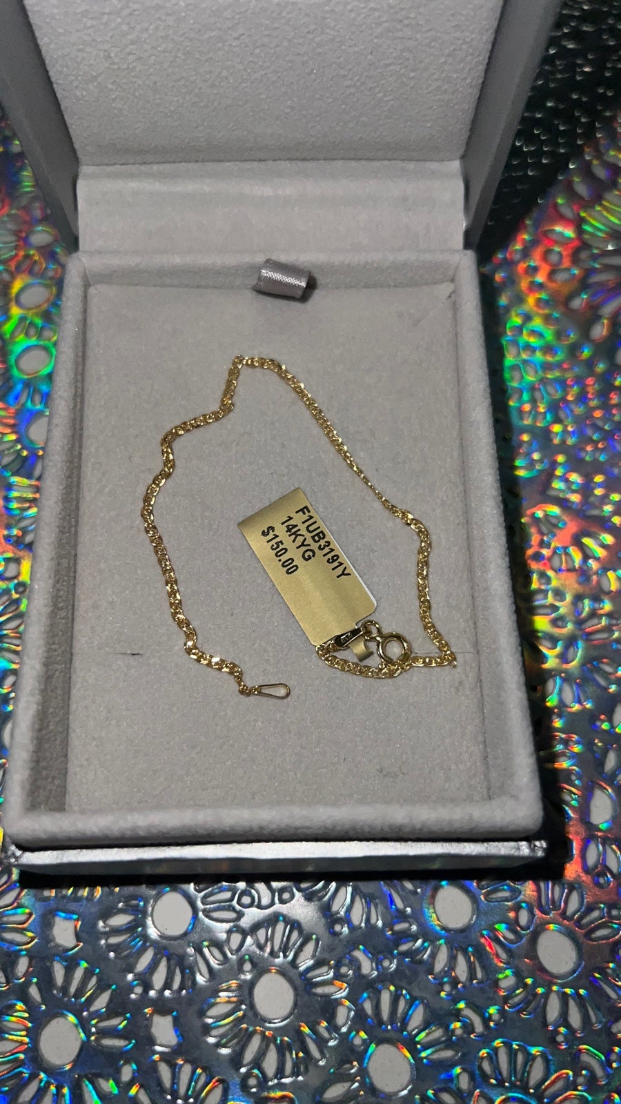 14K Gold Double Curb Chain Bracelet newest BONY LEVY