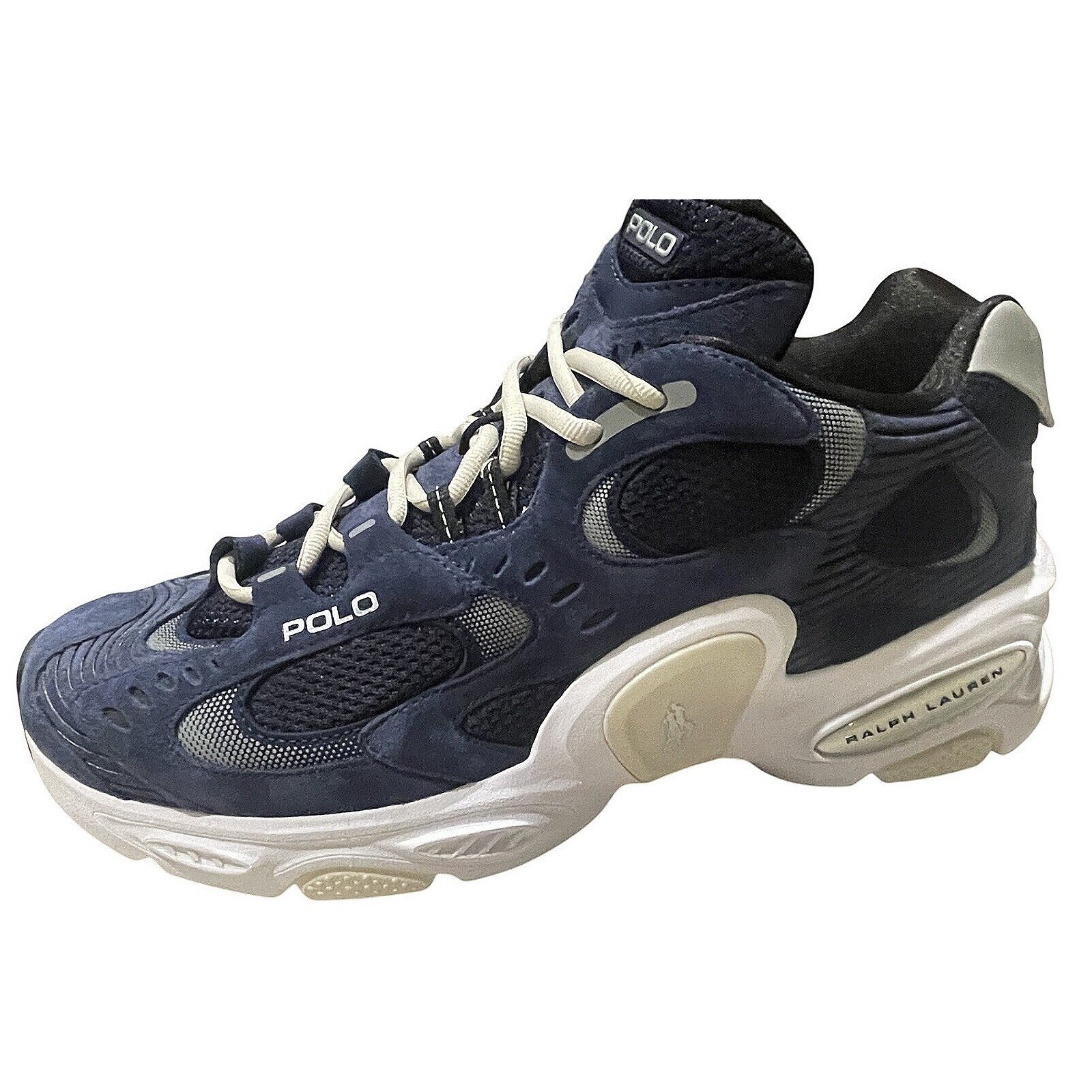 Polo Ralph Lauren Modern Trainer 100 Navy/White Men's Shoe Size 13 NWOB