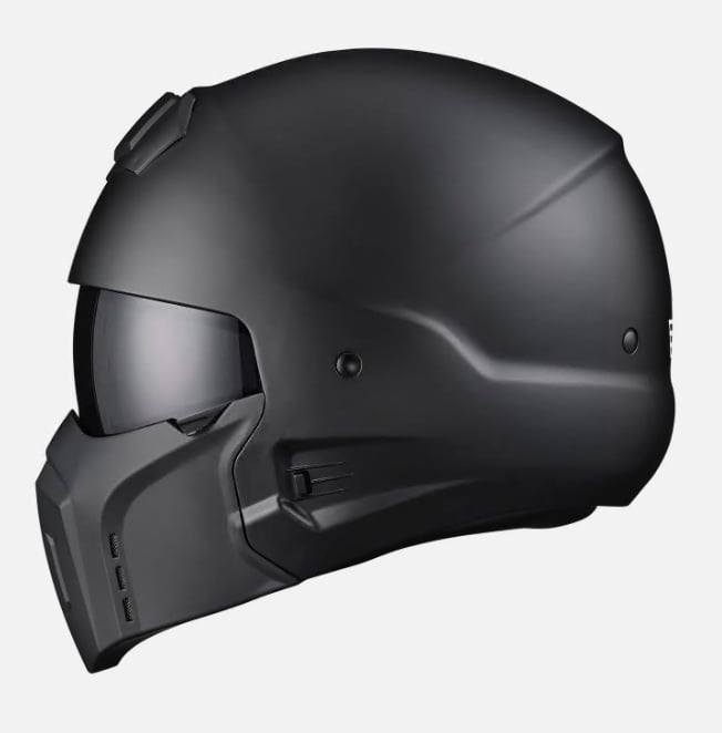 AHR Open Face Motorcycle Helmet w/ Detachable Chin Guard Visor DOT Approved