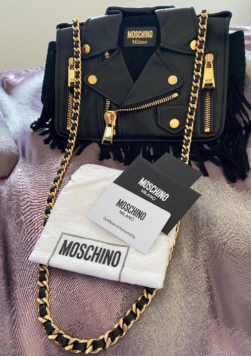 MOSCHINO biker shoulder bag