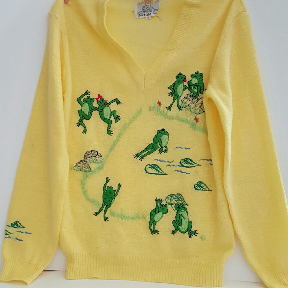 Frog Embroidered Sweater