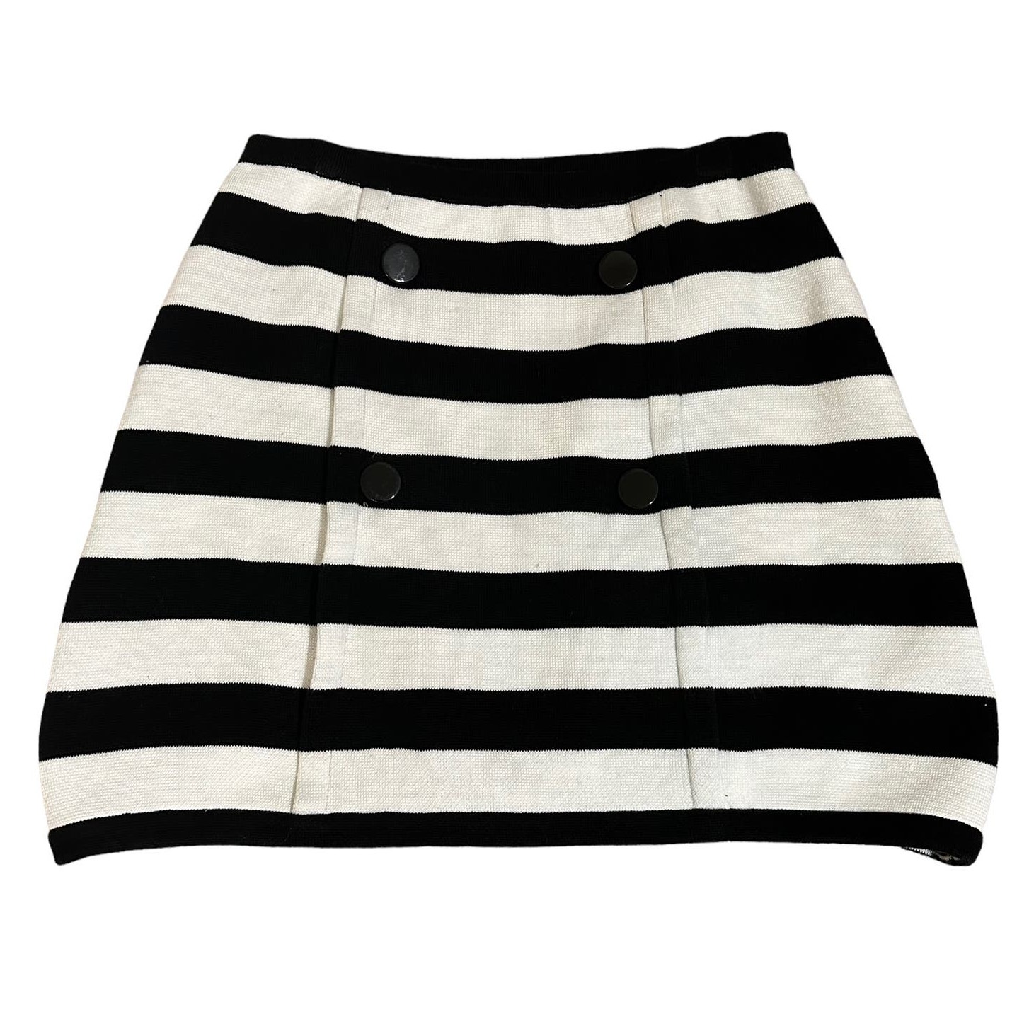 MISSONI Black & White Stripe Cotton Mini Skirt size 8