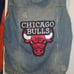 Vintage Chicago Bulls Denim vest Hoodie Jacket M