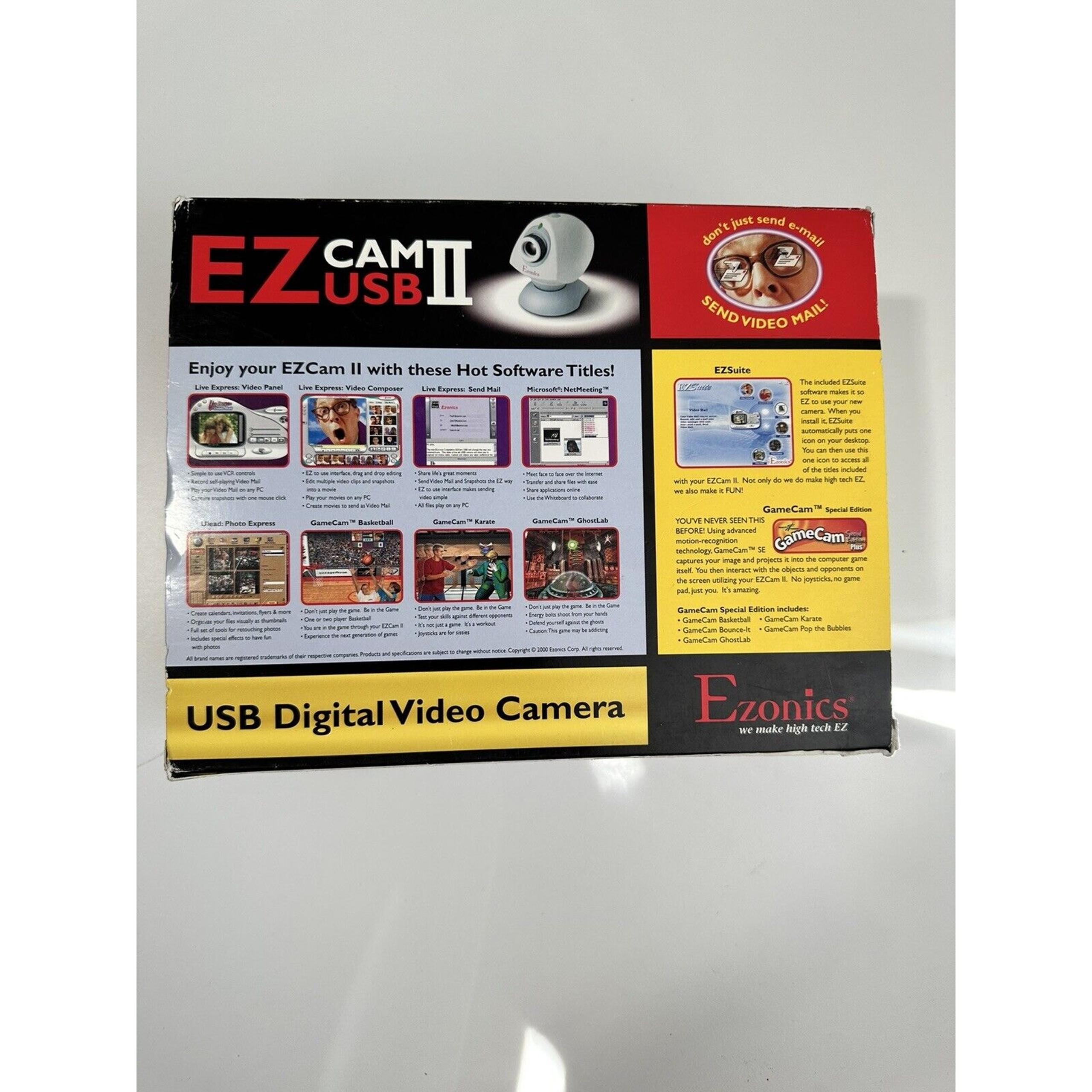 New & Sealed Ezonics EZ Cam II USB 4 In 1 PC Digital Video Camera
