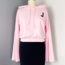 Juicy Couture Women's French Terry Glitter Hoodie Pink Size S