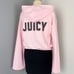 Juicy Couture Women's French Terry Glitter Hoodie Pink Size S