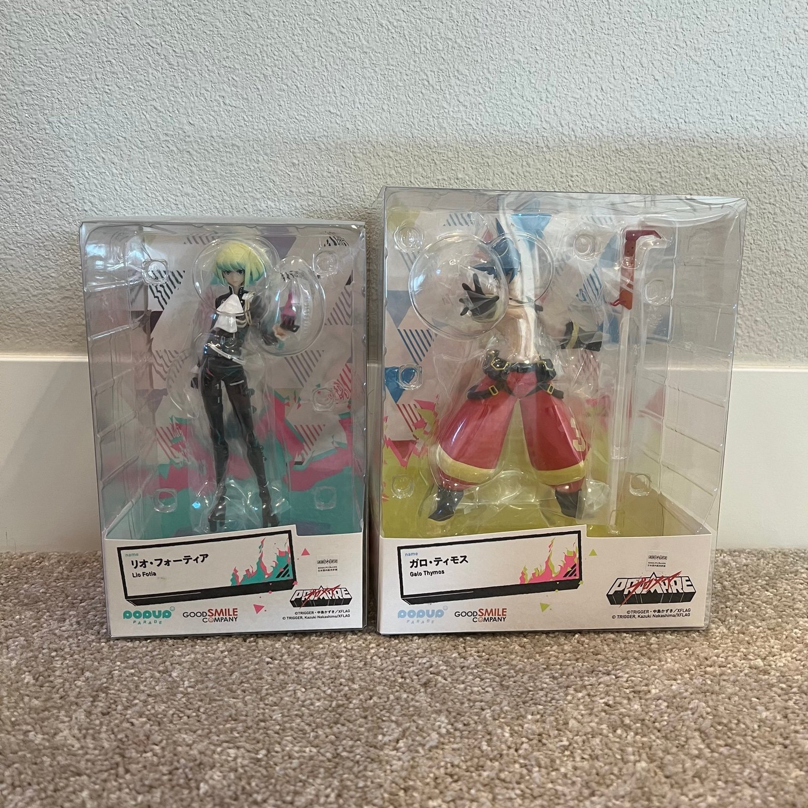 promare pop up parade figure set of 2 - galo thymos & lio fotia