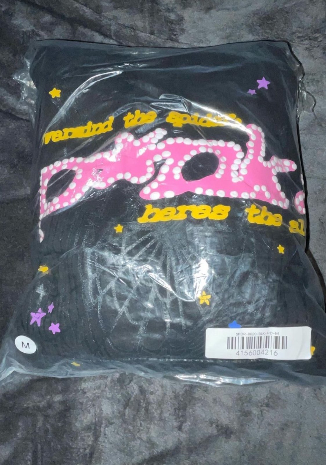 sp5der hoodie black unopened