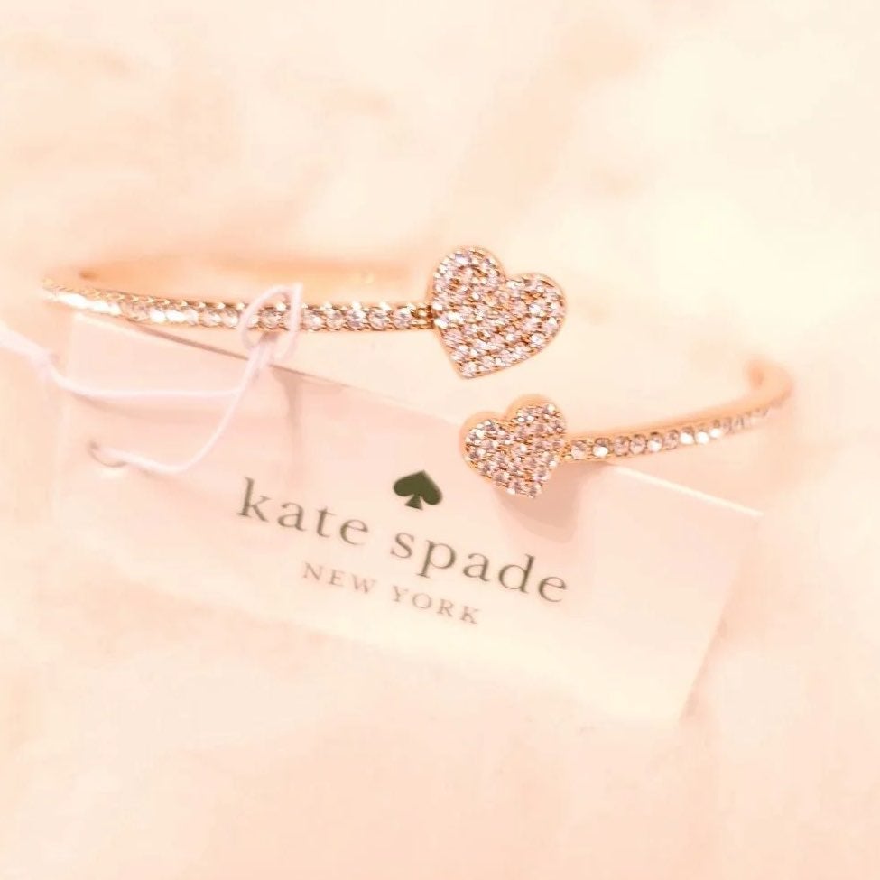 Kate Spade Rose Gold Pave Hearts Bracelet