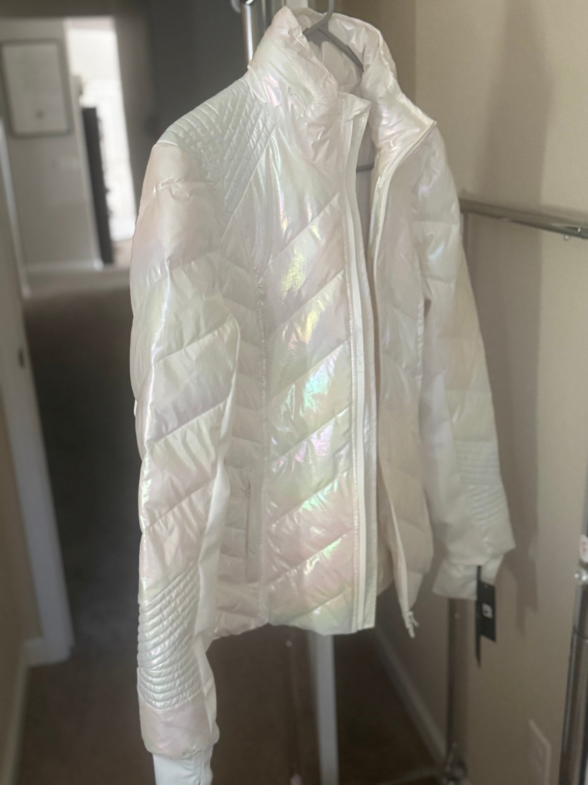 Blanc Noir puffer jacket in oyster size L