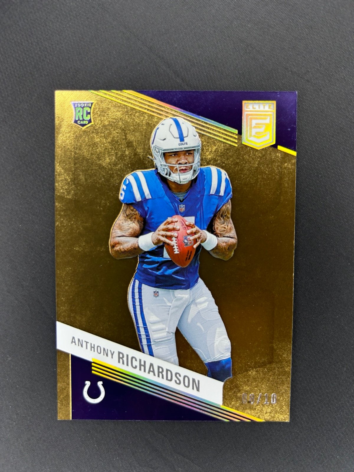 2023 Panini Donruss Elite True Gold /10 Anthony Richardson #102 Rookie RC Colts