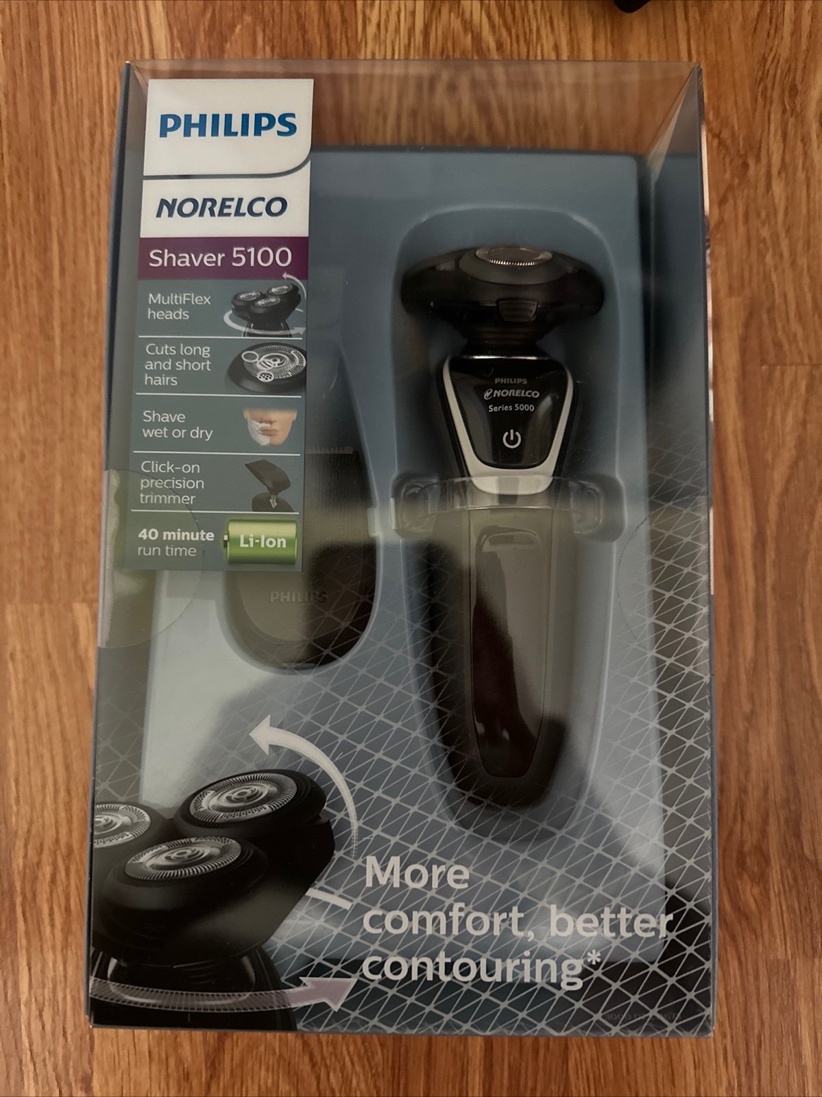 New Philips Norelco Electric Shaver 5100 Wet & Dry, S5210/81 Precision Trimmer