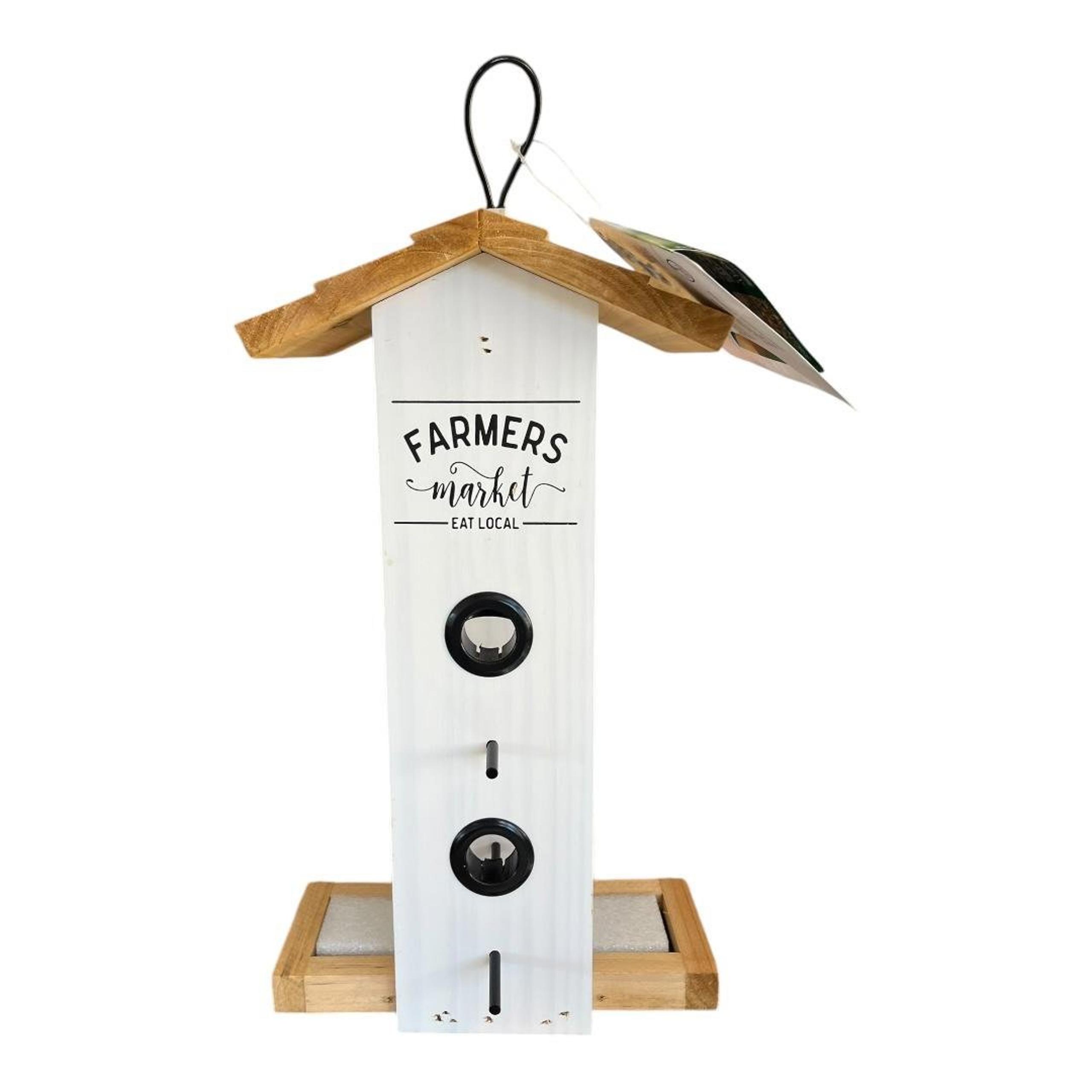 Wild Wings 'Farmer's Market' Colonial Vertical Bird Feeder, Whitewashed Cedar