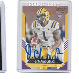 Ja'Marr Chase Auto Signed 2021 Score Rookie RC LSU Tigers Bengals